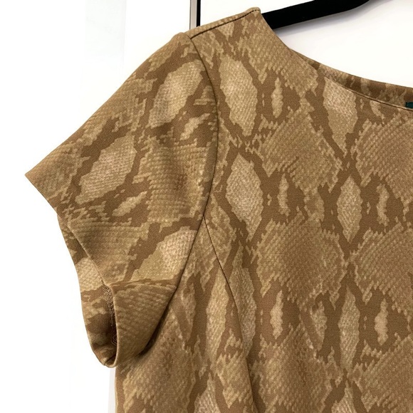 RALPH LAUREN BROWN ANIMAL PRINT SHIFT DRESS SZ PM - Picture 4 of 5